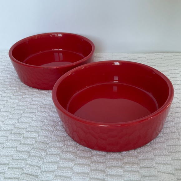 Rae Dunn by Magenta - Red HO HO HO Small Pet Food/Water Bowls - 2-Pack - Picture 4 of 10